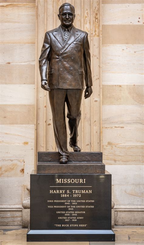 Harry S Truman Statue U S Capitol For Missouri Aoc