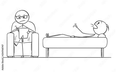 Cartoon Stick Figure Drawing Conceptual Illustration Of Patient Lying
