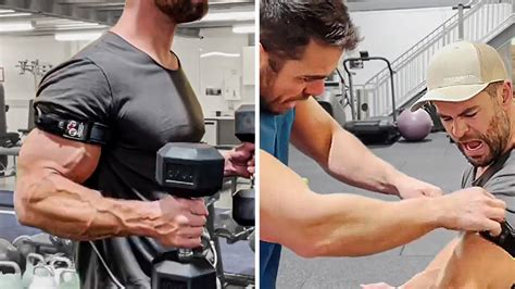 Chris Hemsworth Arm Workout With Ross Edgley Bicep Occlusion Training