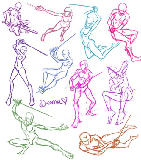 sword poses by dreamadove93 on deviantart