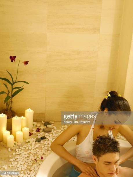 Massage Couple Candles Photos And Premium High Res Pictures Getty Images