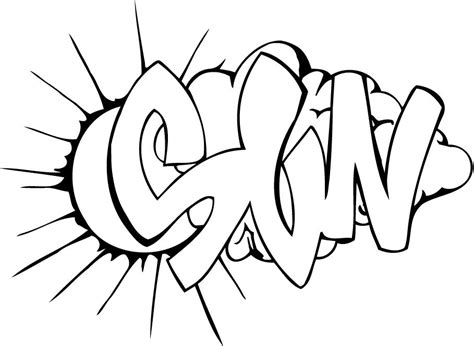 Graffiti Word Coloring Pages Clip Art Library