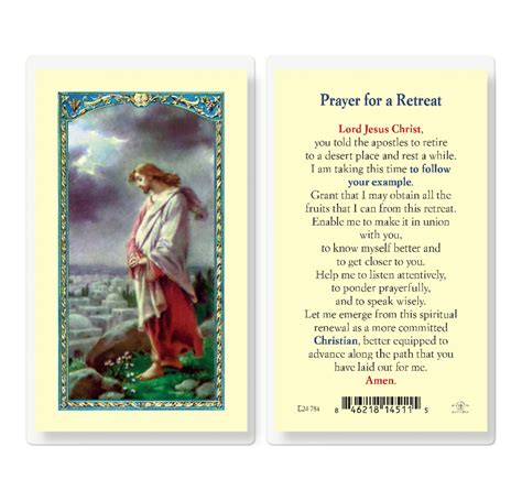 Prayer For Retreat Laminated Holy Card 25 Pack Buy Religious