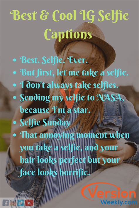 instagram captions for selfies and best selfie quotes for instagram photos version weekly