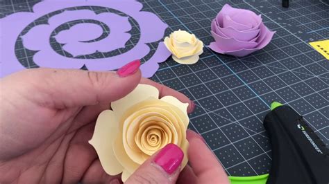 Make Rolled Paper Roses With The Cricut Youtube