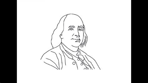 How To Draw Easy Benjamin Franklin Face Drawing Step By Step Youtube