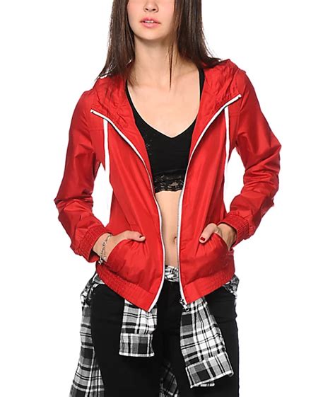 Zine Jester Red Windbreaker Jacket