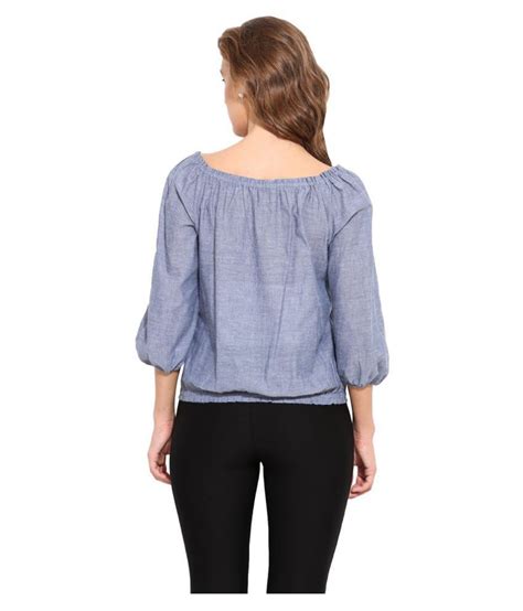 Blue Gipsy Chambray Blouse Buy Blue Gipsy Chambray Blouse Online At Best Prices In India On