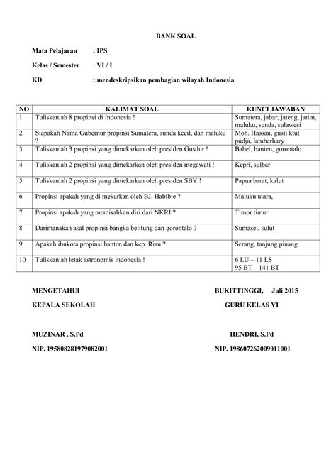 Soal Pkn Kelas 6 Semester 2 Asean Dan Kunci Jawaban