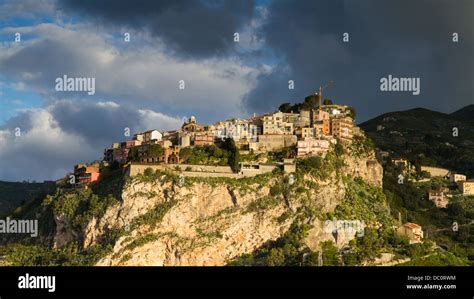 Hilltop Village Of Castelmola Sicily Italy Stock Photo Alamy