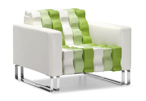 Fabulous Cool Accent Chairs In White And Grey Leather Upholstery And Metal Legs 