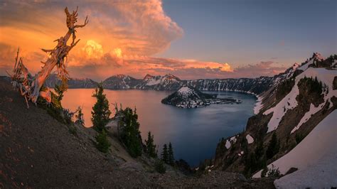 1920x1080 Crater Lake Oregon 4k Laptop Full Hd 1080p Hd 4k Wallpapers