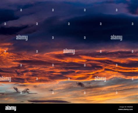 Dramatic Sunset Sky Stock Photo Alamy
