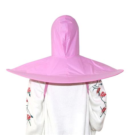 Chic Foldbale Umbrella Hat Rain Gear Caps For Fishing Hiking Head