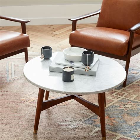 Javascript is disabled on your browser. Reeve Mid-Century Coffee Table - Marble | west elm
