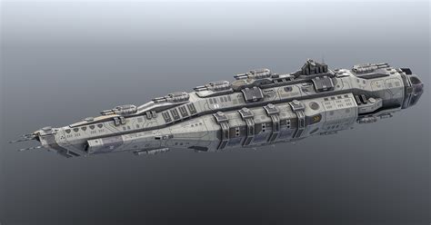 Spaceship Berlin Battlecruiser 3d Space Unity Asset Store Star