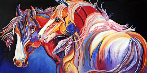 Paint Horse Colorful Spirits Painting By Jennifer Morrison