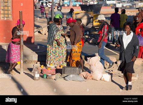 Menschen Opuwo Namibia Markt Stock Photo Alamy