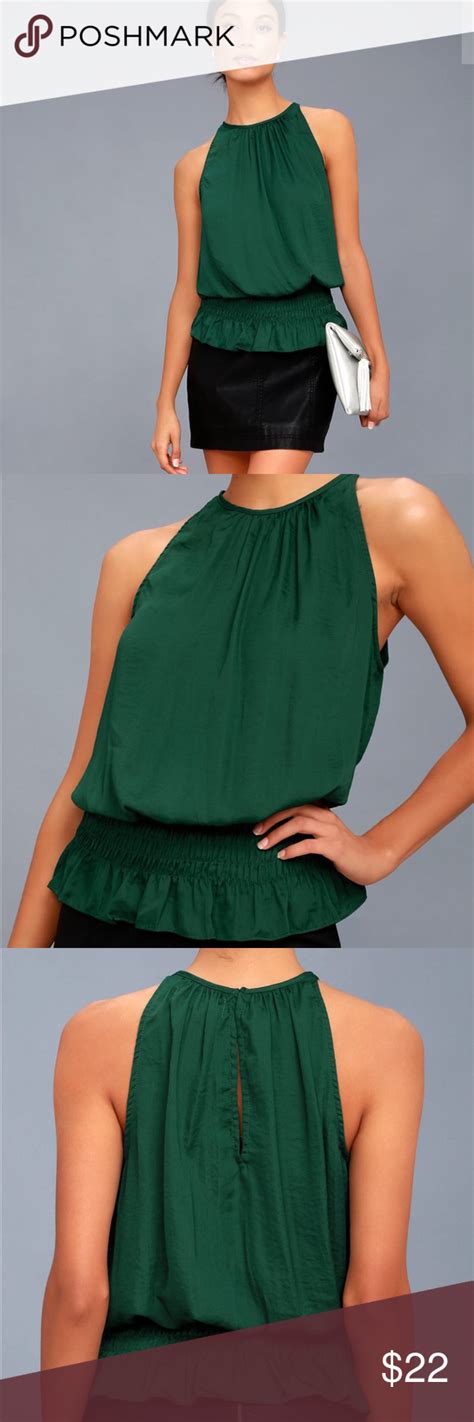 Price Drop Today Nwt Forest Green Sleeveless Top Sleeveless Top
