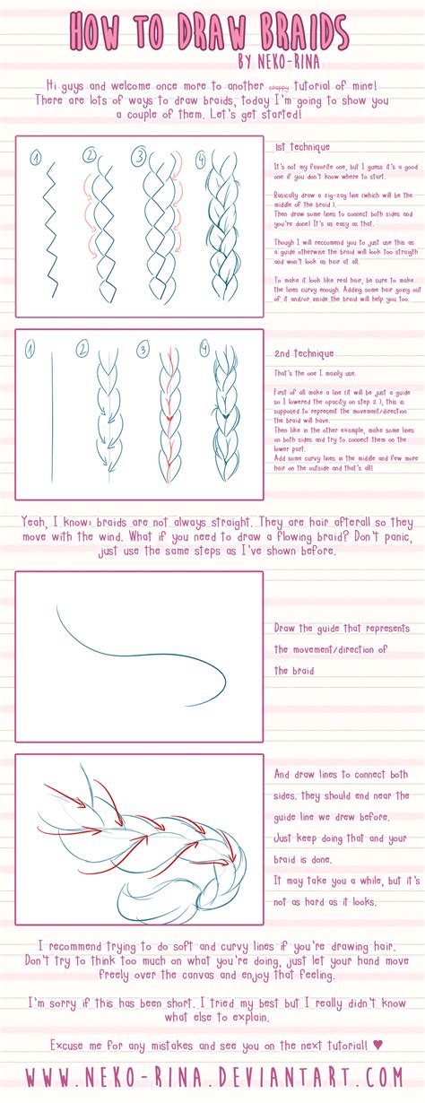 How To Draw Braids By Neko Rina On Deviantart