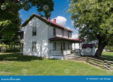 Typical American House Stock Image Image Of Porch Garden 135446655