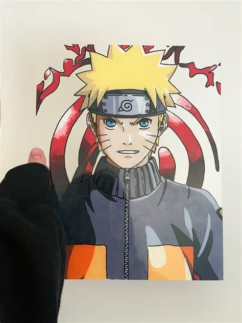 Naruto Uzumaki Glass Painting Etsy