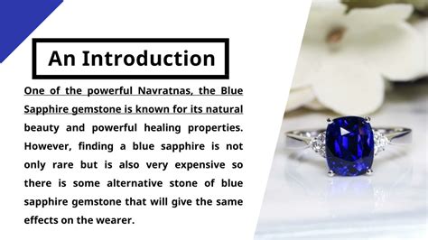 Ppt Alternative Stone Of Blue Sapphire Gemstone Powerpoint