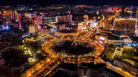 长春人民广场夜景航拍延时4k3840x2160高清视频素材下载编号7732716实拍视频光厂vj师网