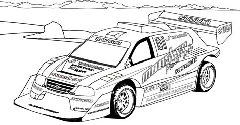 Coloriage204 coloriage de voiture de rallye