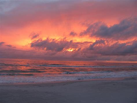 Clearwater Beach Sunset Sunset Beach Sunset Sky Ocean Hd Wallpaper