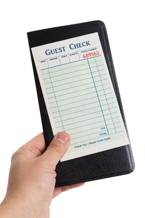 Blank Guest Check Stock Photo Image Of Copy Lunch Expense 47627128