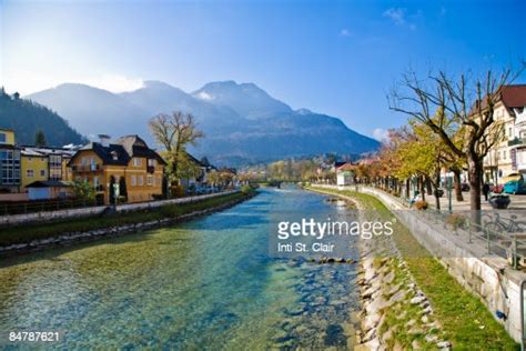 Scenic Traun River In Bad Ischl Austria High Res Stock Photo Getty Images