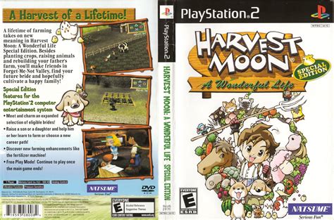 Harvest Moon A Wonderful Life Special Edition Ps2 Cover