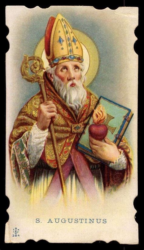 St Augustine Of Hippo Old Holy Card Vintage Holy Cards Modern