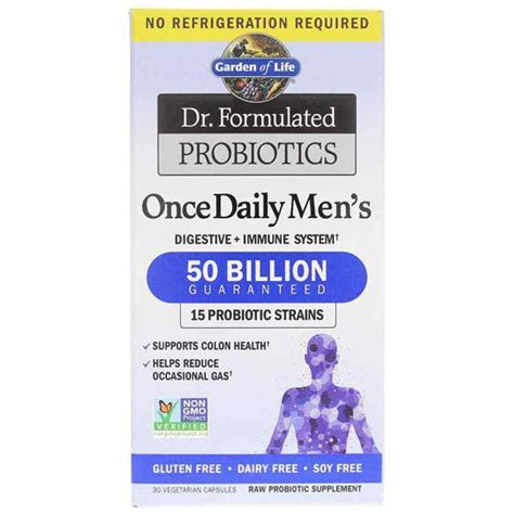 Dr Formulated Probiotics Once Daily Mens Shelf Stable Garden Of Life