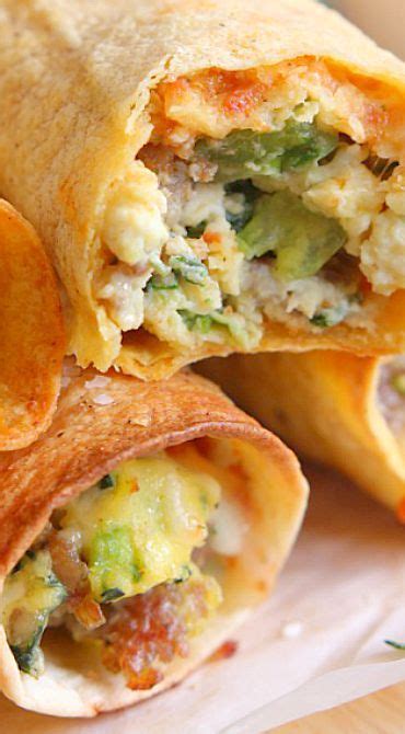 Baked Sausage Spinach And Egg Breakfast Taquitos Flavorful Breakfast