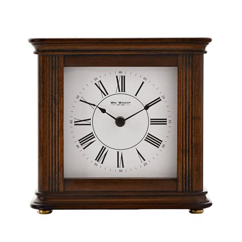 Wm Widdop Walnut Finish Mantel Clock Westminster Chime W2904