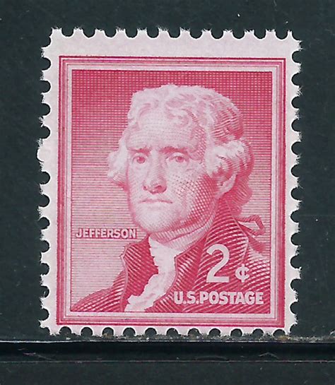 1954 Vintage Us 2 Cent Postage Stamp Thomas Jefferson 1950s Etsy