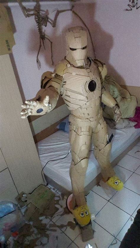 Student Creates Realistic Ironman Suit Out Of Cardboard Iron Man Suit