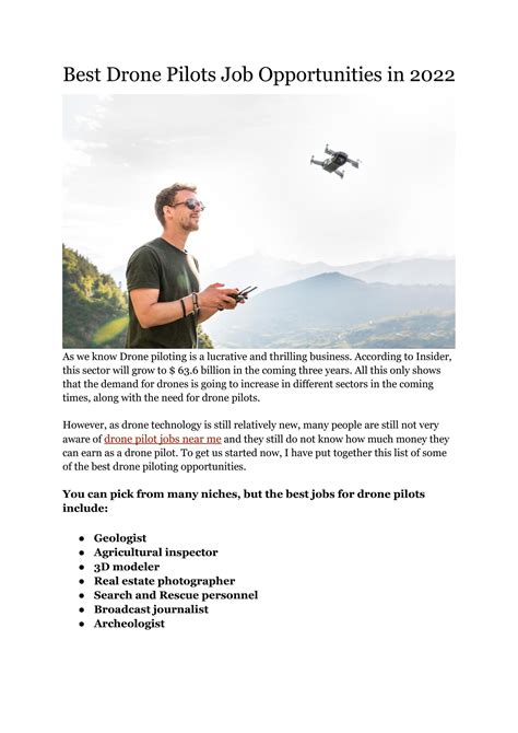 Best Drone Pilots Job Opportunities In 2022 By Dronesnuture Issuu