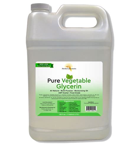 Vegetable Glycerin Pure Natural Gallon 128 Oz 100 Food Grade