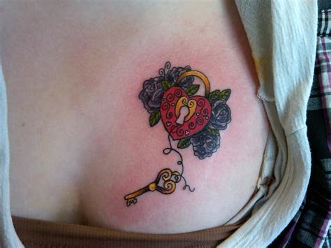 From a simple outline placed on the inside of one's wrist to an intricate celtic design featuring interlocking knots and weaving, a heart tattoo can vary in size, shape, and placement. 30+ Heart Lock and Key Tattoos for Couples - EntertainmentMesh