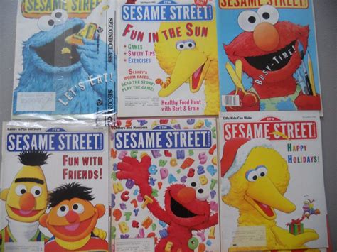 Lot Of 16 Vintage Ctw Sesame Street Magazines 1993 94 Big Bird Bert And Ernie Tr