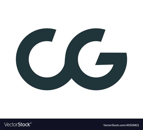 Cg Logo Design Royalty Free Vector Image Vectorstock