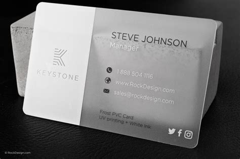 No setup cost & no hidden charges! EXPLORE Frosted business cards | RockDesign.com