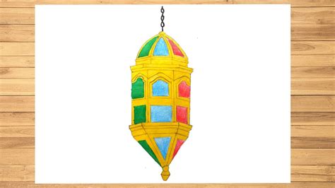 Ramadan Lantern Drawing How To Draw Ramadan Lantern Youtube