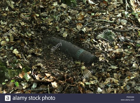 This 75 Mm Artillery Round Is One Of Four Pieces Of Unexploded