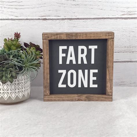 Fart Zone Sign Funny Bathroom Signs Bathroom Wall Decor Etsy