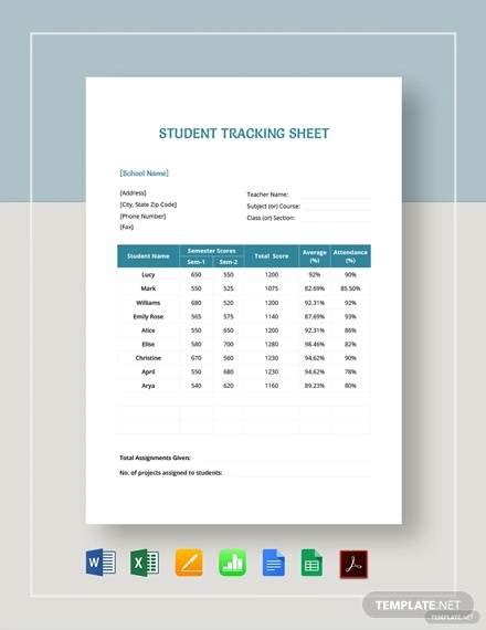 Free 14 Sample Editable Tracking Sheet Templates In