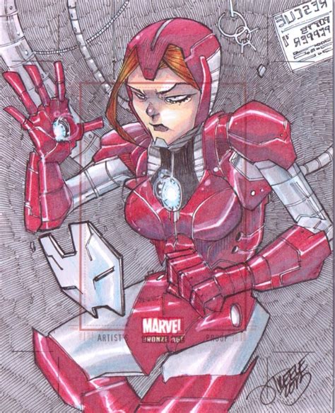 rescue pepper potts marvel ap card in roly h s marvel artists proof cards comic art gallery room